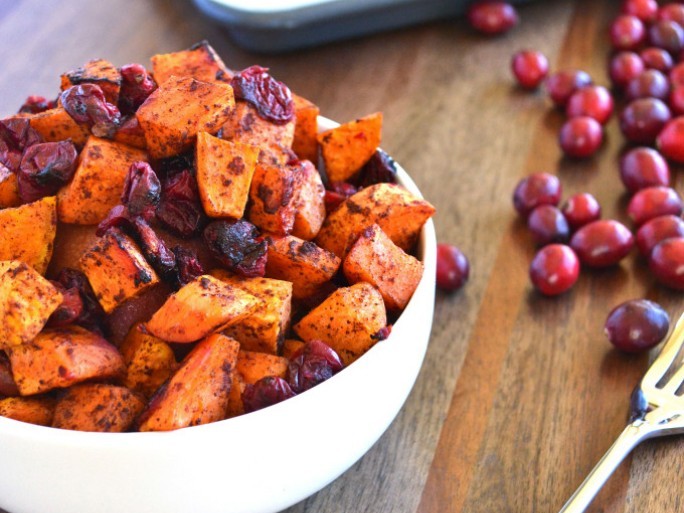 Cranberries and Sweet Potatoes