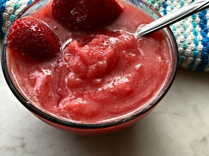 Easy Watermelon and Strawberry Sorbet